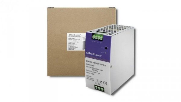Qoltec Przemysłowy zasilacz na szynę DIN 240W 24V 10A