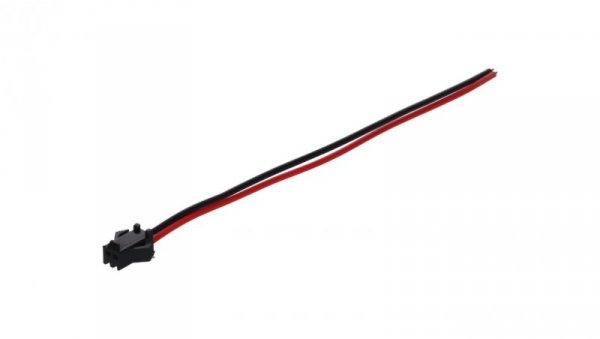 Wtyk 2-pin czarny przewód 15cm 24awg