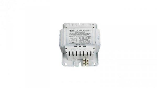 Statecznik magnetyczny do lamp rtęciowych i metalohalogenkowych MVI/MHI 250W 2,15A 6.53.53.250
