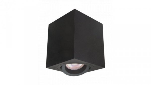 Spot LYON czarna kostka z ruchomym oczkiem do salonu LP-5881/1SM BK Light Prestige