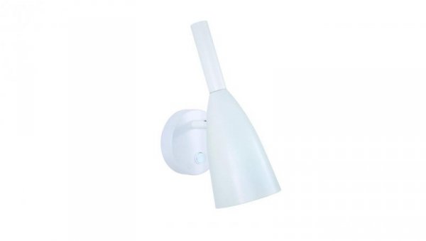 Kinkiet SOLIN biały z włącznikiem do nowoczesnego salonu, gwint E14 LP-181/1W WH Light Prestige