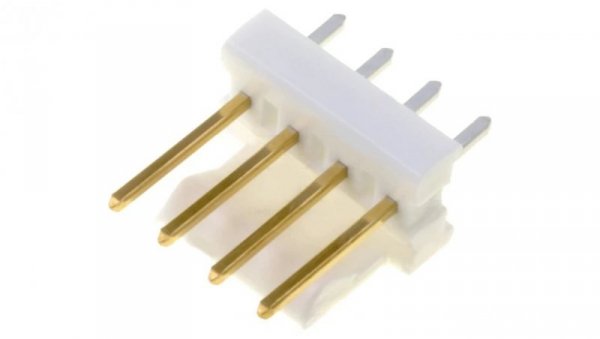 Gniazdo przewód-płytka męskie MTA-100 2,54mm 4-pin THT 3-641126-4