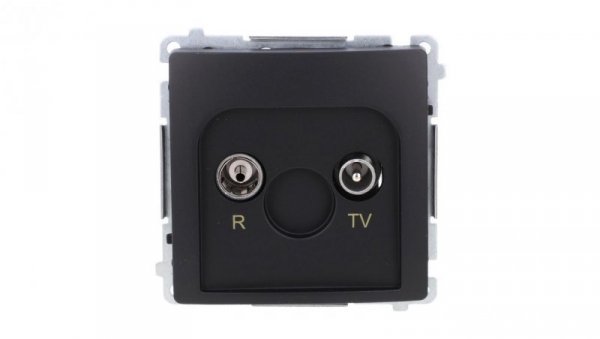Simon Basic Gniazdo antenowe R-TV końcowe, separowane (moduł), 1x wejście: 5–862 MHz czarny BMZAR1/1.01/49