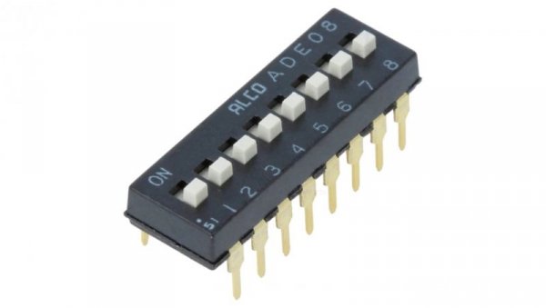 Przełącznik DIP-SWITCH ON-OFF 0,1A 24VDC Poz 2 THT 1825057-7