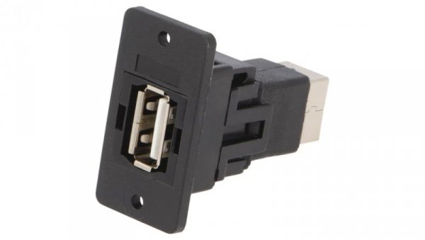 Adapter USB A - USB B 2.0 gniazdo SLIM złocony CP30609NX