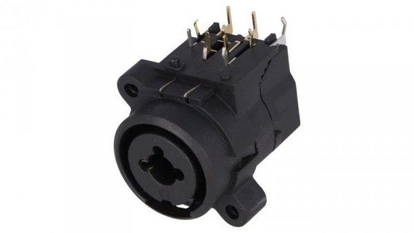 Gniazdo Jack 6,3mm + XLR żeńskie kątowe 90 THT FC2430