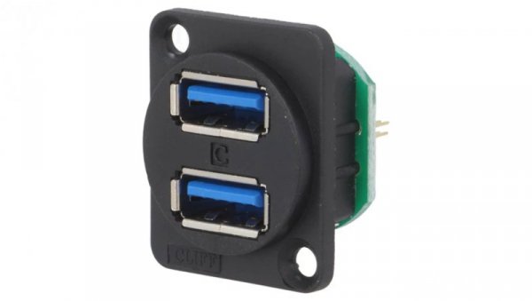 Gniazdo USB A na panel otwór pod śrubę stożkową przykręcany CP30105
