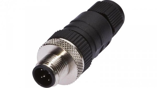VK003029, Ø3-6,5mm, 4A, 60V, -25-90C, M12 Męskie 5pin, IP67, PBT