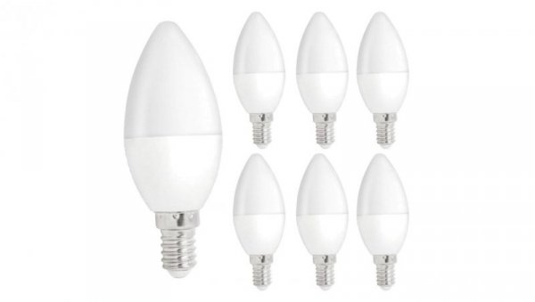 Żarówka LED E14 230V 6W świecowa 500lm DIMMABLE neutralna biała komplet 6szt