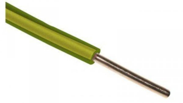 Przewód montażowy 0,5 mm² Zielony, Żółty RS PRO PVC 20 AWG dł. 100m 1/0,8 mm