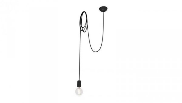 Nowodvorski lampa wisząca SPIDER E27 x 1 Przewód w oplocie Stal lakierowana Czarny ~220-230 V MAX: 1x60W