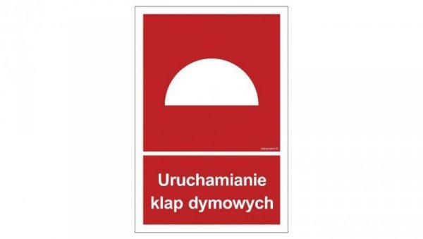 ZNAK - BB002 Uruchamianie klap dymowych 10 x 14,8 cm TS - Płyta TD foto.