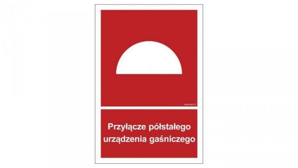 ZNAK - BB004 Przyłącze półstałego urządzenia gaśniczego 10 x 14,8 cm TS - Płyta TD foto.