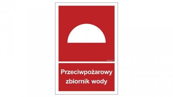 ZNAK - BB007 Przeciwpożarowy zbiornik wody 10 x 14,8 cm KS - Folia podłogowa foto.