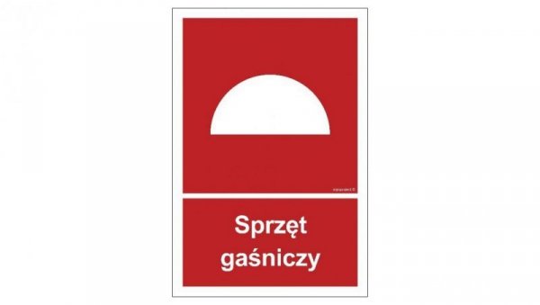 ZNAK - BC005 Sprzęt gaśniczy 10 x 14,8 cm FS - Folia samoprzylepna foto.