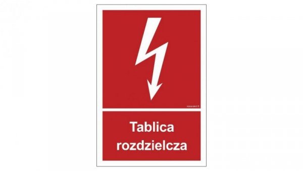 ZNAK - BC009 Tablica rozdzielcza 15 x 22,2 cm PN - Płyta 1mm
