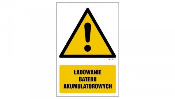 ZNAK - GF044 Ładowanie baterii akumulatorowych 15 x 22,5 cm FN - Folia samoprzylepna