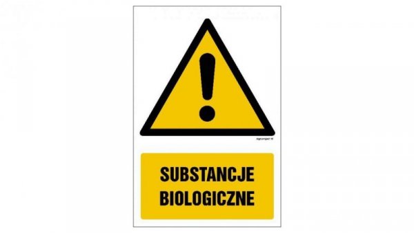 ZNAK - GF047 Substancje biologiczne 10 x 15 cm FS - Folia samoprzylepna foto.