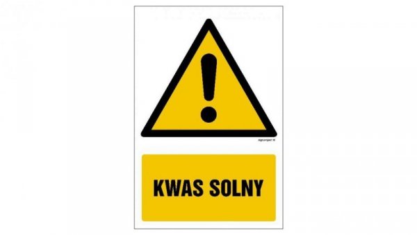 ZNAK - GF053 Kwas solny 10 x 15 cm KS - Folia podłogowa foto.