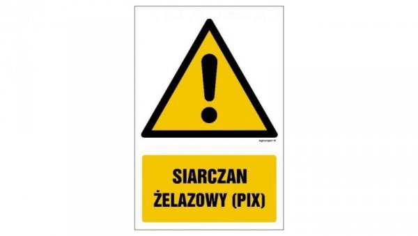 ZNAK - GF055 Siarczan żelazowy (PIX) 10 x 15 cm PS - Płyta 1mm foto.