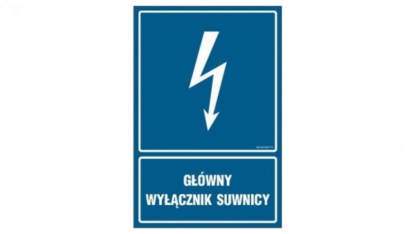 ZNAK - HG040 Główny wyłącznik suwnicy 20 x 30 cm PN - Płyta 1mm