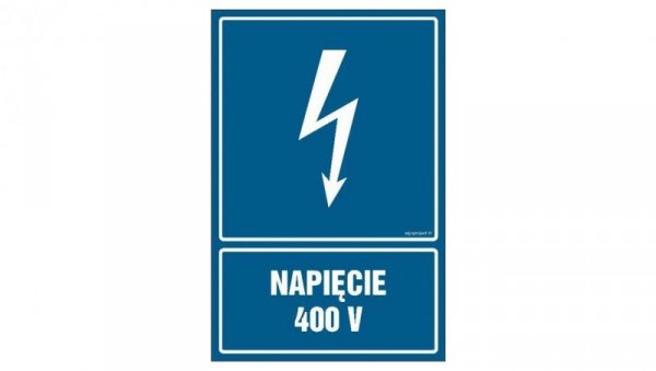 ZNAK - HG059 Napięcie 400 V 20 x 30 cm FN - Folia samoprzylepna