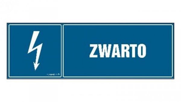 ZNAK - HH004 Zwarto - arkusz 8 naklejek - arkusz 8 naklejek 10 x 3,3 cm FN - Folia samoprzylepna