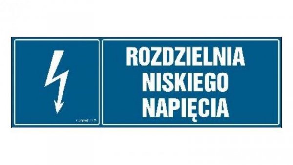 ZNAK - HH042 Rozdzielnia niskiego napięcia 30 x 10 cm FN - Folia samoprzylepna