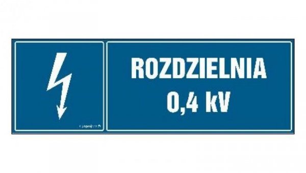 ZNAK - HI006 Rozdzielnia 0.4 kV 30 x 10 cm FN - Folia samoprzylepna