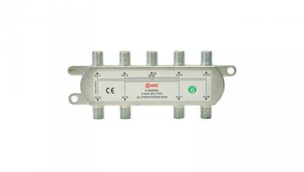 Rozgałęźnik sygnału splitter 5-2400Mhz 8 wyjść power pass CORAB