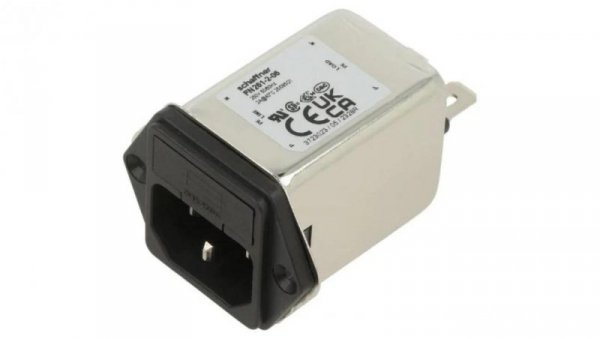 Złącze zasilające AC męskie 2A 250VAC C14 (E) 2,7mH FN261-2-06