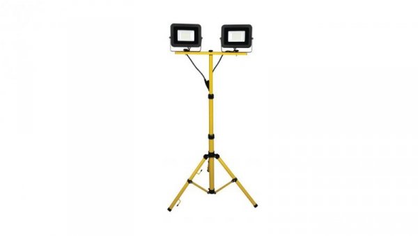 Naświetlacz 2x20W LED 3600lm, 4000K, IP65 1,5m przewód gumowy, na statywie / 47009