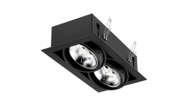 Oprawa Podtynkowa Halogenowa Ruchoma 2x GU10 ES111 Prostokąt Czarna CANIS LUMILED