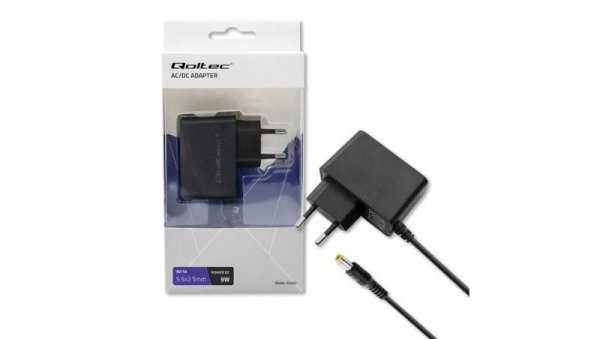 Qoltec Zasilacz wtyczkowy PREMIUM 9W 9V 1A 5.5*2.5