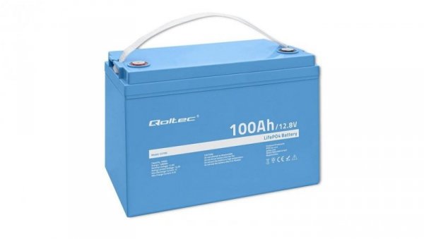 Qoltec Akumulator LiFePO4 Litowo-Żelazowo-Fosforanowy 12.8V 100Ah 1280Wh BMS