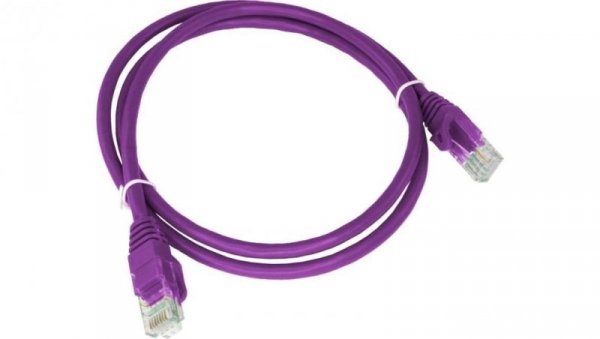 Patch-cord U/UTP kat.6A LSOH fioletowy 0,5m ALANTEC