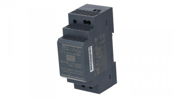 Zasilacz na szynę DIN 15V 2A 30W uniwersalny SLIM (2-modułowy) HDR Mean Well