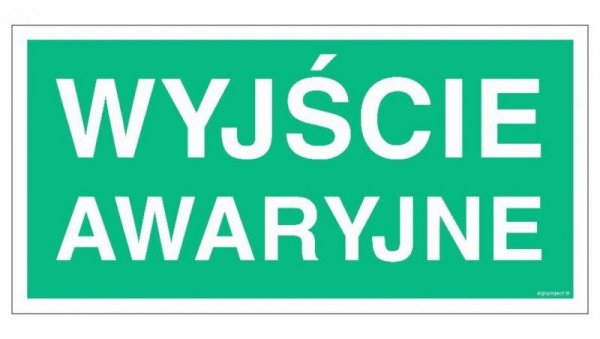 ZNAK - AC006 Wyjście awaryjne 100 x 50 cm TS - Płyta TD foto.