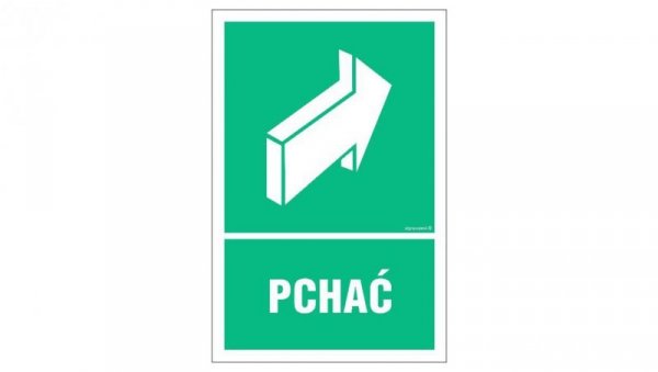 ZNAK - AC030 Pchać 10 x 15 cm TS - Płyta TD foto.