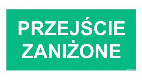 ZNAK - AC039 Przejście zaniżone 20 x 10 cm KS - Folia podłogowa foto.