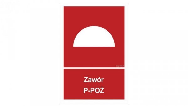 ZNAK - BC051 Zawór P-POŻ 10 x 14,8 cm TS - Płyta TD foto.