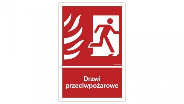 ZNAK - BC053 Drzwi przeciwpożarowe prawostronne 10 x 14,8 cm TS - Płyta TD foto.