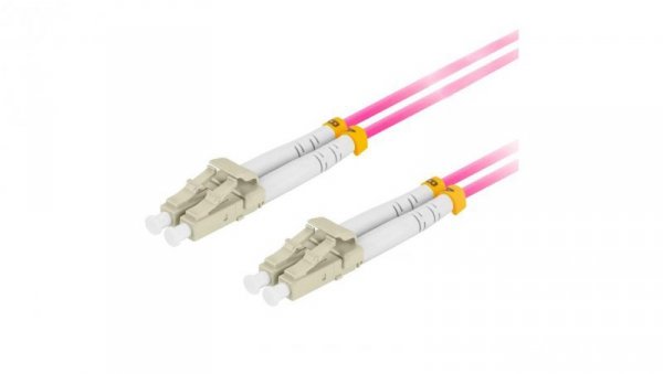 Patchcord światłowodowy MM LC/UPC-LC/UPC duplex 3mm OM4 purple 5m LANBERG