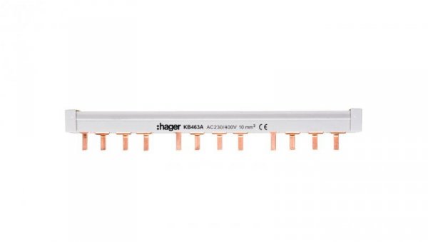 Szyna łączeniowa 4P 63A 10mm2 kołkowa (12mod.) KB463A
