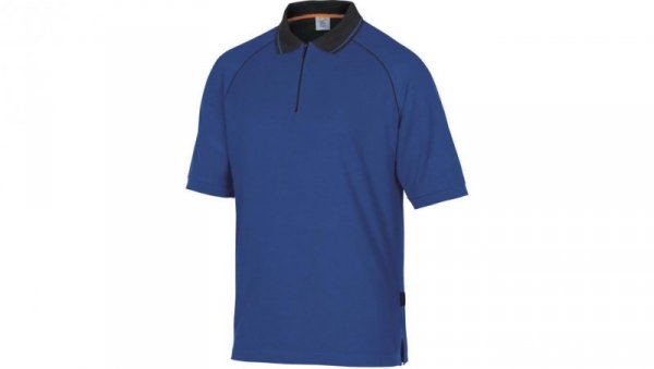 Polo z bawełny (100) 210g zapinane na zamek pod szyją pasuje do serii mach 2 kolor niebieski rozmiar 3XL CORP MSPOLBL3X