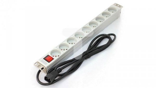 Listwa zasilająca RACK PDU 1U 10A 9x250V 2m aluminiowa C14 A-19-STRIP-4-IMP