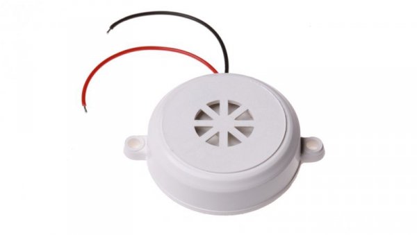 Sygnalizator Buzzer 12/24V DC ciągły 80/90dB biały B3-C
