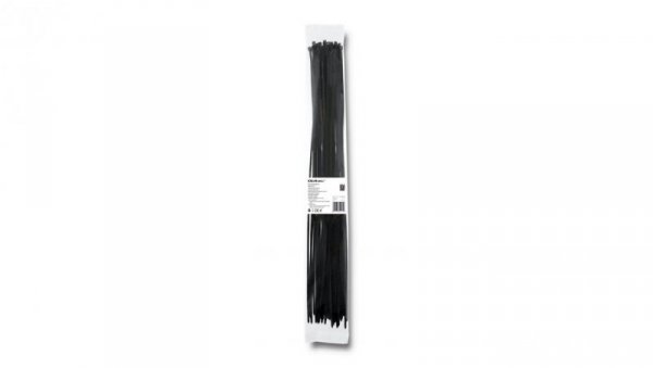 Qoltec Opaski zaciskowe Trytki kablowe 4.8*500mm 50szt. Nylon66 UV Czarne