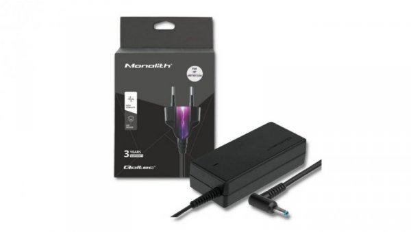 Qoltec Zasilacz do laptopa HP 65W 19.5V 3.33A 4.5*3.0+pin +kabel zasilający