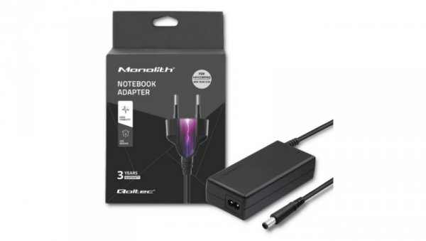 Qoltec Zasilacz do laptopa HP CQ 65W 18.5V 3.5A 7.4*5.0+pin +kabel zasilający